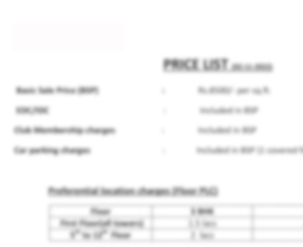 Hiranandani Karjat Price List